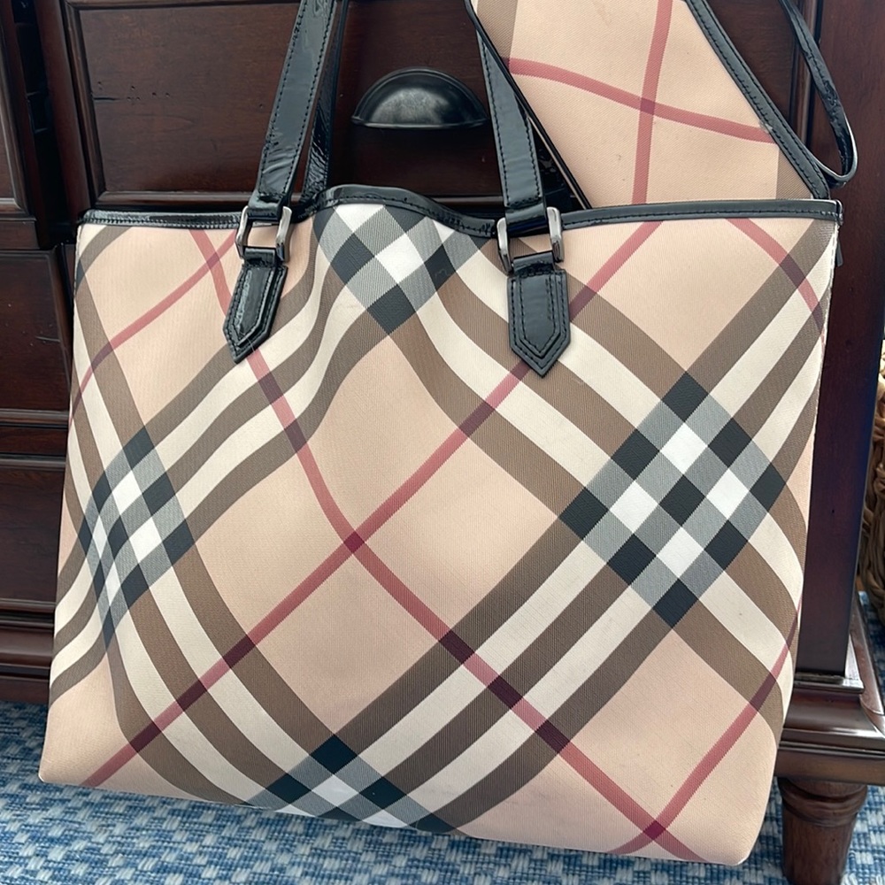 Burberry Supernova Check Large Nickie Tote